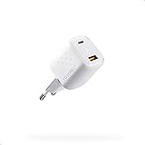 VOLTME 30W USB C Ladegerät 2-Port GaN Schnellladegerät USB-C Ladestecker PD3.0 PPS Netzteil Kompatibel mit iPhone 16 Pro Max 15 14 iPad MacBook Air Samsung S24 Google Pixel Xiaomi, Weiß