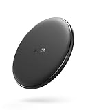 Anker 10W Max kabelloses Ladepad, 313 Wireless Charger(Pad) Qi-zertifiziertes Ladegerät, Geeignet für iPhone 12/Pro/mini/Pro Max, Schnellladeleistung für Galaxy S22 S21 S20 Note10(Ohne Netzteil)