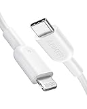 Anker Powerline II USB-C auf Lightning-Kabel, 180 cm lang, MFi-Zertifiziert, für iPhone SE/11/11 Pro/11 Pro max/X/XS/XR/XS Max / 8/8 Plus,für Typ-C Ladegeräte,Unterstützt Power Delivery (Weiß)