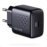 VOLTME USB C Ladegerät 20W PD3.0, USB C Netzteile & PPS Power USB-C Stecker Adapter Kompatibel mit iPhone 14 Pro/Pro Max/13/12/Galaxy/Xiaomi/Huawei/Pixel, Ladestecker Schwarz