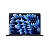 Apple 2024 15' MacBook Air Laptop mit M3 Chip: 15,3' Liquid Retina Display, 16 GB gemeinsamer Arbeitsspeicher, 512 GB SSD Speicher, beleuchtete Tastatur, 1080p FaceTime HD Kamera, Mitternacht