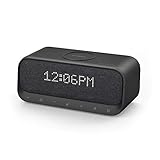 soundcore Wakey Bluetooth Lautsprecher, Powered by Anker mit 10W Schnellladetechnologie Ersatz für Galaxy, Wecker-Funktion, Stereo Sound, FM Radio, QI Kabelloses Laden für 7,5W iPhone Ladungen