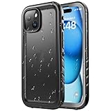 SPORTLINK für iPhone 15 Hülle Wasserdicht - 360 Grad Outdoor Schutzhülle kameraschutz Displayschutz [IP68 Waterproof] [6FT Stoßfeste Hard Case] Panzerhülle Komplettschutz Schwarz 6,1'