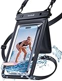 Lamicall wasserdichte Handyhülle, Unterwasser Handytasche - [Doppelte Taschen] Wasserfeste Hülle für Schwimmen, IPX8 Waterproof Phone Case für iPhone 16/15/14/13, Samsung, Smartphone bis zu 7,5 Zoll